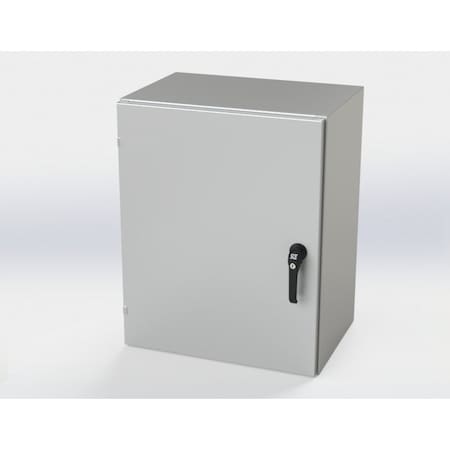 Saginaw Control & Engineering 1/4 Turn Latch, 3 Point Latch with Padlock/Keylock Handle Electrical Enclosures, 30 in H, 16 in D SCE-30EL2416LPPL